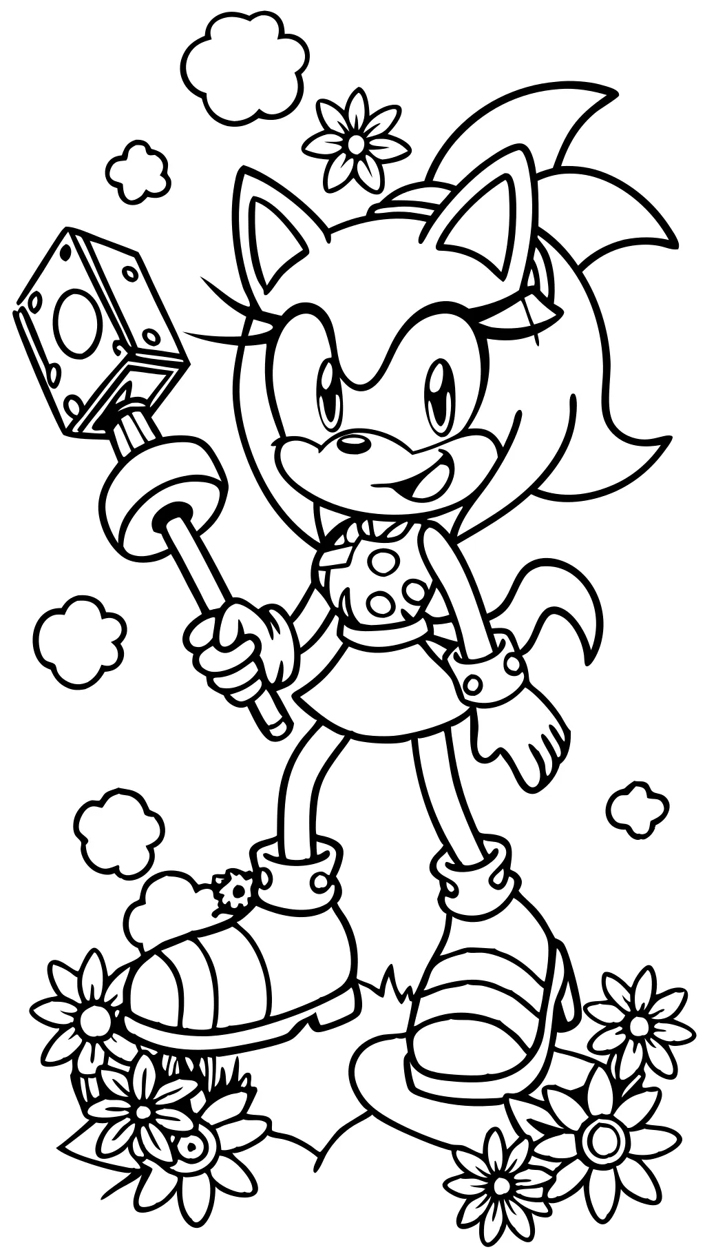 Sonic the Hedgehog Amy Coloring Pages